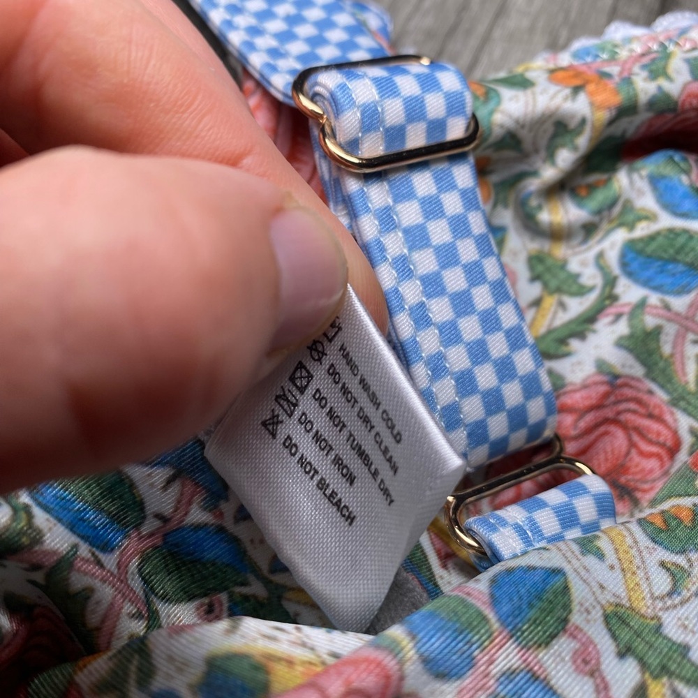 EUC Like New Ladybird Bikini Top (XXL) and Bottom (Large) Floral Ruffle Gingham - Picture 12 of 15